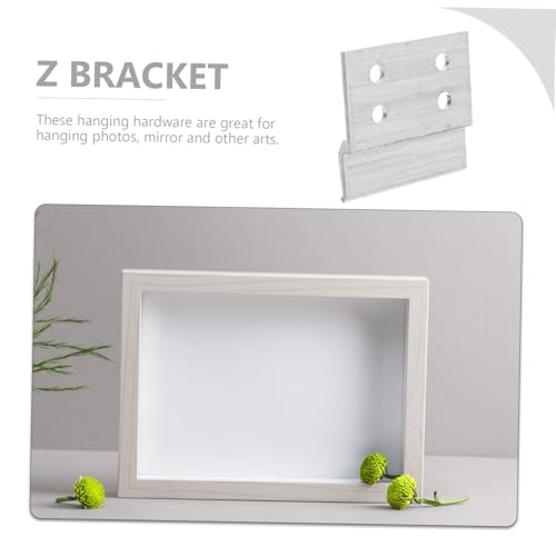 Image of STOBAZA 2pcs z Bracket Aluminum French Cleats Wall Mounting Hardware for Heavy Duty Picture Hanging