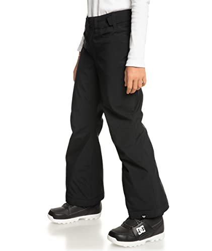 Image of Roxy Girls Backyard Snow Pants With DryFlight Technology, 12 /Large, True Black