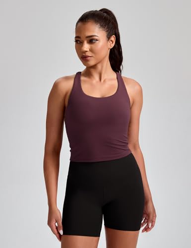 Image of HeyNuts Longline Zeal Bras Medium Impact Wirefree Sports Bras Workout Crop Tank Tops with Removable Pads, A-D Cups