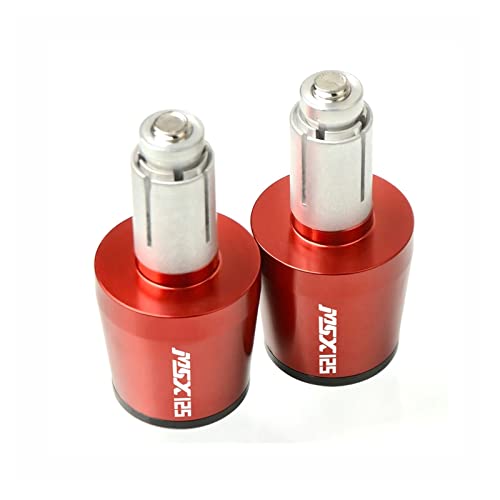 Poignées de guidon moto Honda MSX125 antidérapantes en alu CNC rouge