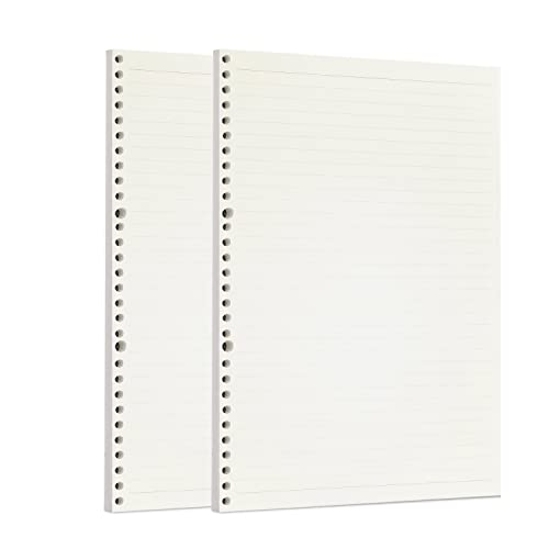 Image of Zelten Loose Leaf Punched Paper Refills Paper for 6 Hole Binder Personal Organizer Diary Notebook Refillable Planner (Lined,A4 /30 Hole)