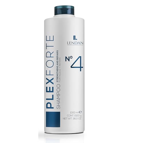 LENDAN - Champô reparador - Plex Forte Nº4 Shampoo - 1000 ml - Repare e fortalece o cabelo - Limpa em profundidade - Normaliza o Ph do cabelo - Anti Frizz - Hidratação profunda cabelo