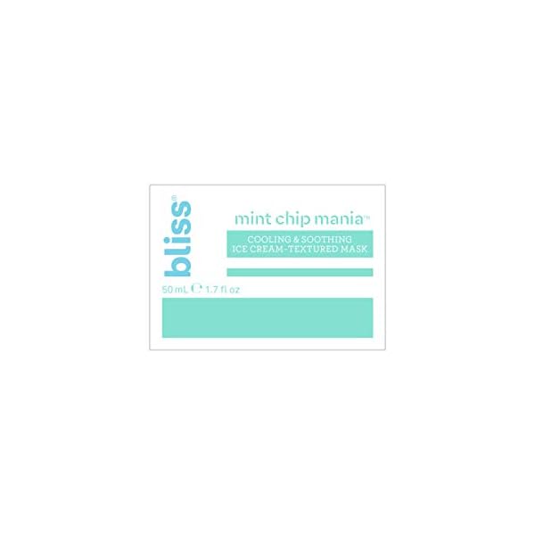 Bliss-Mint-Chip-Mania-Soothing-Facial-Mask-for-Hydrating-Nourishing-Replenishing-Skin-With-Aloe-Vera-Shea-Butter-Peppermint-Leaf-Extract-Clean-Cruelty-Free-Paraben-Free-17-oz Bliss Face Mask Skin Care | Clean | Paraben Free | Cruelty-Free | Vegan (Mint Chip Mania - Soothing)