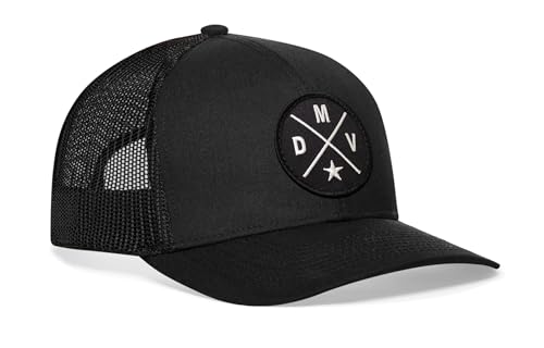 Image of HAKA State City Trucker Hat for Men & Women, Adjustable Baseball Hat, Mesh Snapback, Sturdy Outdoor Black Golf Hat
