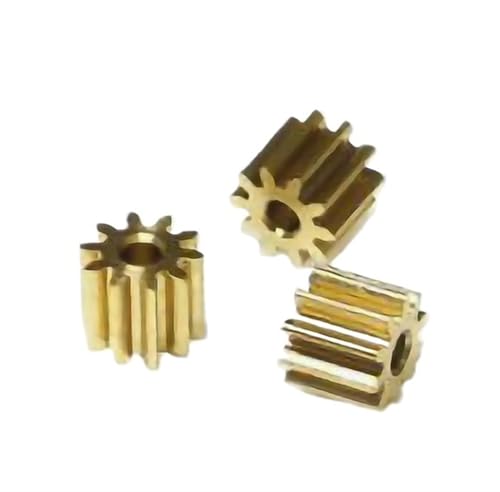 Bevel Gear Pinion Hardware Mechanical 10pc 0.5M 12Teeth Gear Rack Spur Gear Precision Copper Steel CNC Pinion(2mm)