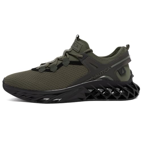 Image of Nautica Men's Casual Fashion Sneakers - Lightweight Lace-Up Athletic Walking Shoes for Gym & Tennis, Comfortable