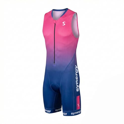 Synergy Triathlon Tri Suit - Men's Elite Sleeveless Trisuit (Plasma