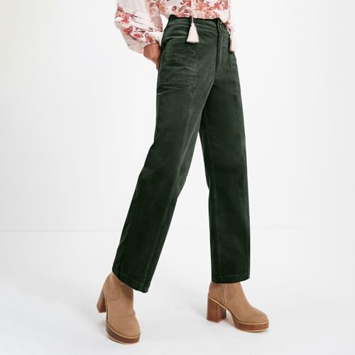 Corduroy Pants Women Wide Leg Trousers High Waisted Pull on Dress Pants Business Casual Office Work Pants with Pockets4