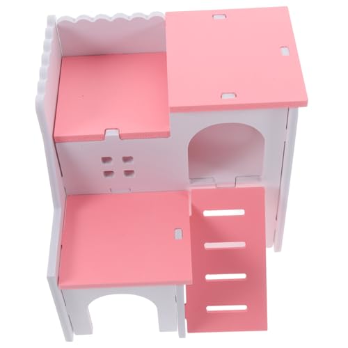 Milisten ハムスターハウス 小動物 おもちゃ ねずみ ネスト モルモットのトンネル 犬のテント 小さなペット小屋 ハムスターの隠れ家 ハムスターのネズミ小屋 ハムスターの別荘 塩ビ ピンク