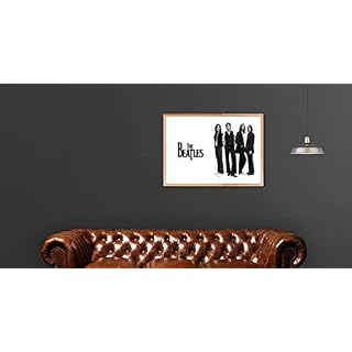 Poster The Beatles B&W Poster Wall Art - Les Beatles, Paul McCartney, John Lennon, RIngo Starr, George Harrison Poster The Beatles B&W Poster Wall Art – Image 3