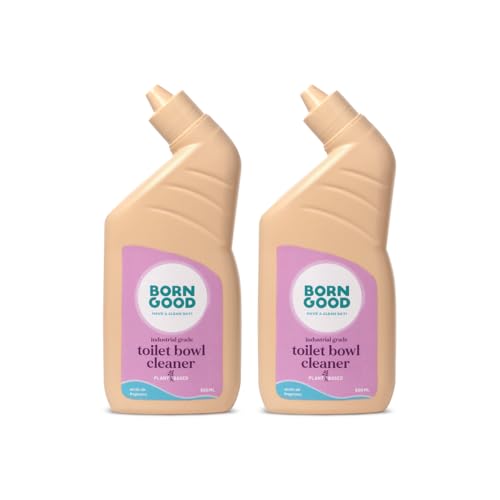 Image of Born Good Industrial Grade Natural Toilet Bowl Cleaner | Arctic Air | Removes Yellow Stains, Limescale & Germs | Non-Toxic, Plant-Based, Biodegradable, Eco-Friendly | Organic (500mlx2)