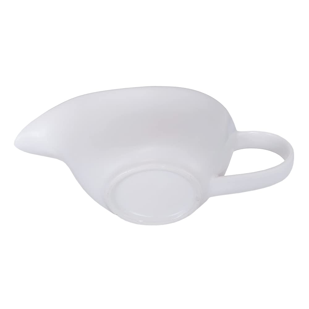 Sizikato Set di 2 brocche classiche in porcellana bianca opaca per salsa facile da versare, 200 ml