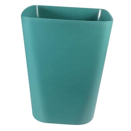 Caneca de basura rectangular compacta de plástico azul miniatura 1