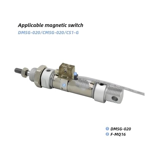 Vérin pneumatique MA32 compact résistant pour espaces restreints et double effet - 6