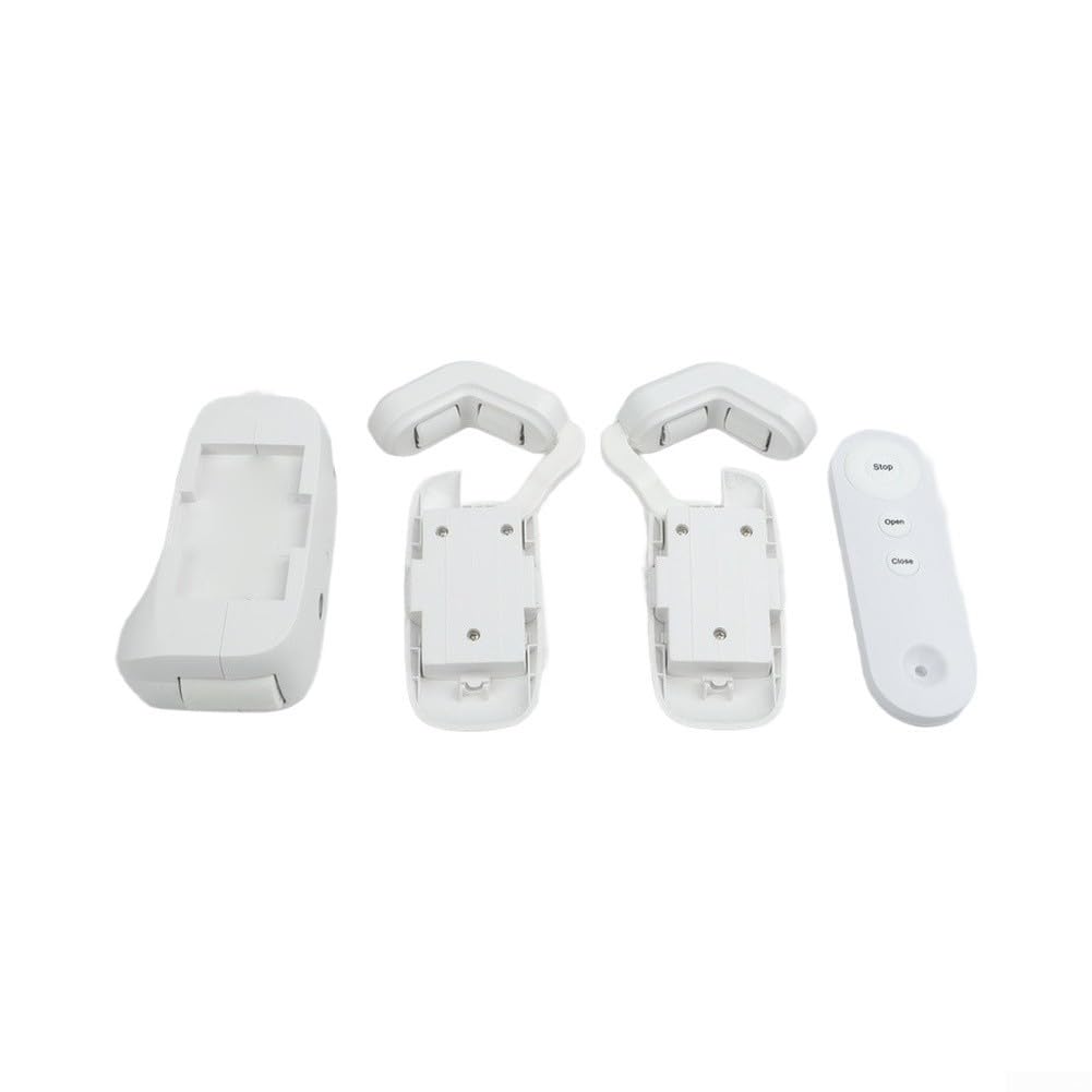 Abridor de cortinas eléctrico automático con compatibilidad de control remoto con barra romana en forma de U y pistas en forma de I, funcionamiento inalámbrico, diseño ligero recargable para sala de