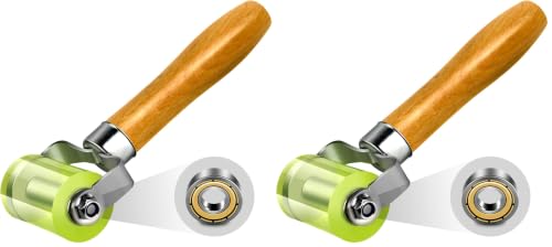 Image of LUMITECO Bearings Equipped Automotive Car Audio Sound Deadening Application Wheel Roller, Heat Abatement Mat Wallpaper Application PU Smoothing Tool Seam Roller (Pack of 2)