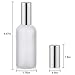 Empty Frosted Glass Spray Bottle 3.4oz, Perfume Atomizer, Fine Mist Spray (2 PACK)