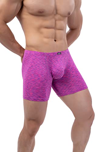 iKingsky Men's Quick-dry Long Leg Boxer Briefs Sexy Bulge Trunks No Ride Up Shorts Underwear Seamless Front Under Panties2