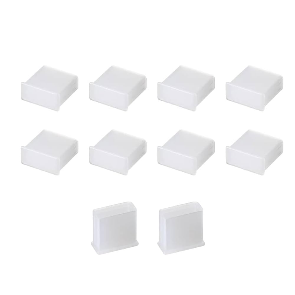 CABLEPELADO Protezione Porta di Ricarica USB Tipo A | Tappi Antipolvere | Silicone | Compatibile Con Porte del Computer | Bianco | 10 Pezzi