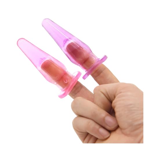 Plug anal & masseur de prostate silicone dilatateur anal & buttplug conique pour doigt stimulation G Point/Clitoris jeu tactile plaisir ou en duo