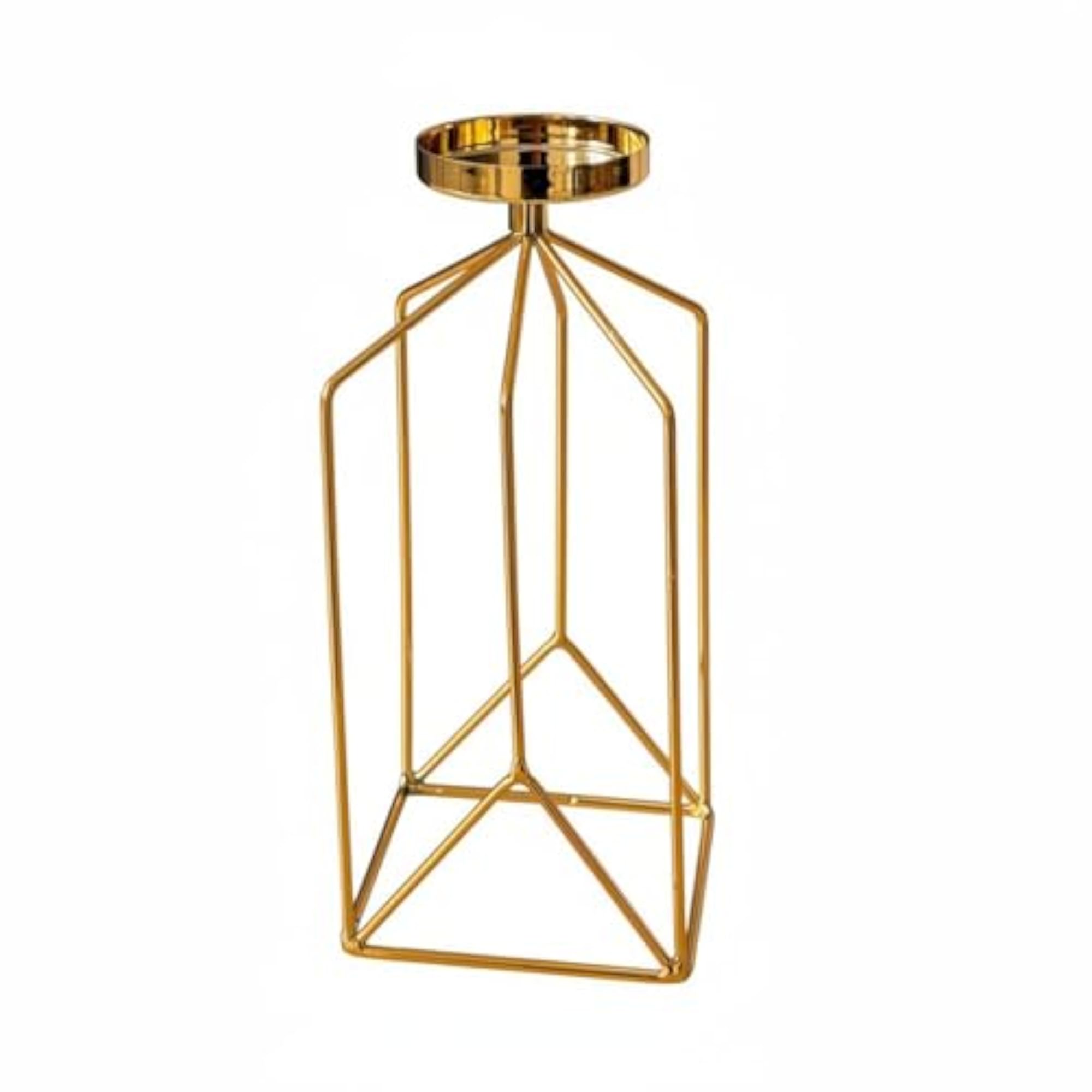 Nordic Design Geometric Metal Candlestick Holder