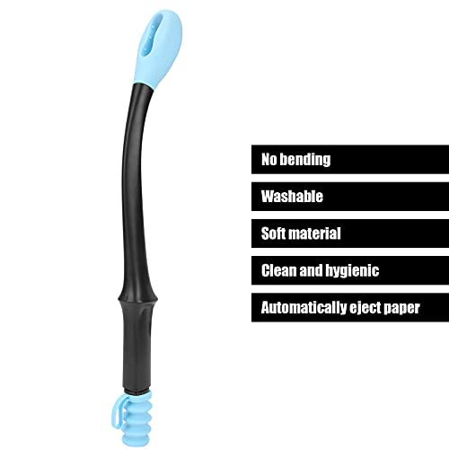 WC Abwischhilfe Long Handle Reach Comfort Bottom Wiper Selbstwischassistent für Einen Unabhängigen Alltag Haushalts-Toilettenhilfewerkzeug für ältere Schwangere Frauen 15.7 Zoll(Blau)