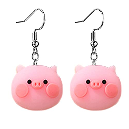 ONLYJUMP Pink Pig Earrings for Women Cute Sweet Animal Dangle Drop Earrings Jewelry Charms Gift