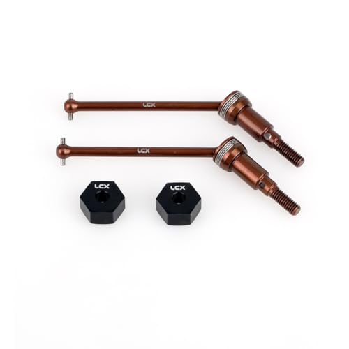 LCX Racing 1/18 RC Crawler Car Hard Steel Front Rear Universal Joint Driveshafts Clamping Wheel Hex