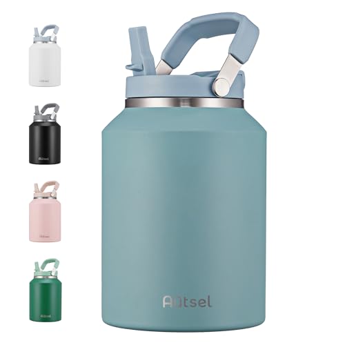 Autsel 2 litro Botella Agua Acero Inoxidable Botella Termica Deportiva Termo sin BPA con Doble Aislamiento