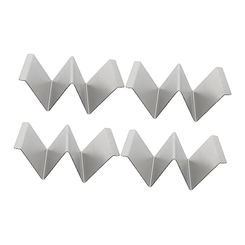 KICHOUSE 4pcs Tortilla Stand Melamine Taco Holder Taco Stand Taco Plates Taco Holder Plate Taco Shell Holder Taco Trays Taco Stand Taco Serving Tray Kitchen Taco Rack Stainless Steel