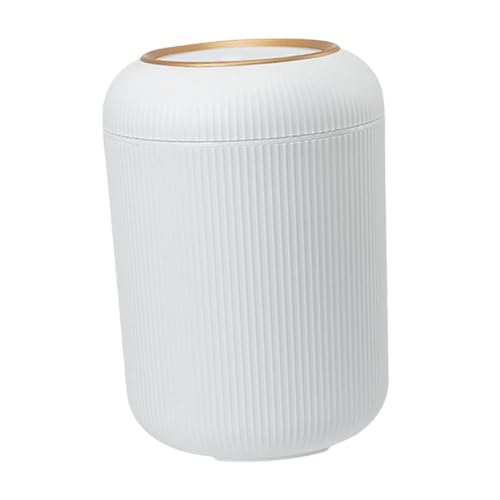 Milageto Papierkorb, Papierkorb, vielseitiger, süßer Abfalleimer, Schreibtisch-Mülleimer für Schreibtisch, Arbeitszimmer, Badezimmer, Waschtisch, Weiß
