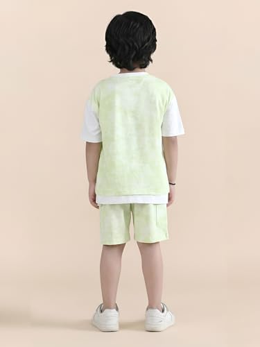 Image of POLKA TOTS 100% Pure Cotton T-Shirt and Shorts Combo For Boys | Summer Dress & Beach Wear for Boys and Toddlers | Breathable Premium Fabric Co-Ord Set Kids | Relaxed Fit Casual Summer Outfit for Kids