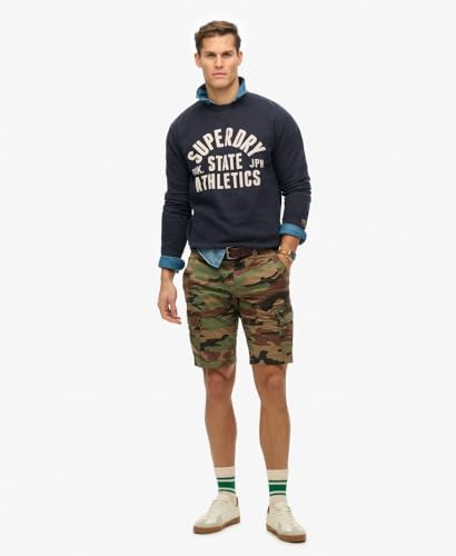 Superdry Para Hombre. M2014090A Sudadera De Cuello Redondo Athletic Essentials Marino (L), Casual, AlgodóN - 2
