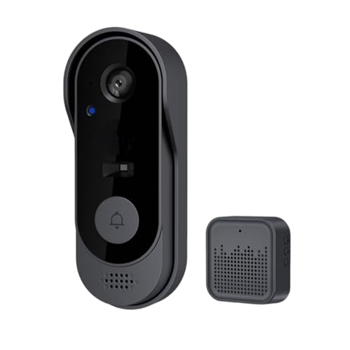 Rnyrn Cámara de Video con Timbre, cámara Inteligente de Timbre de Video, detección de Movimiento, Monitor de Seguridad para el hogar, conversación bidireccional, para Interiores y Exteriores, Trabajo