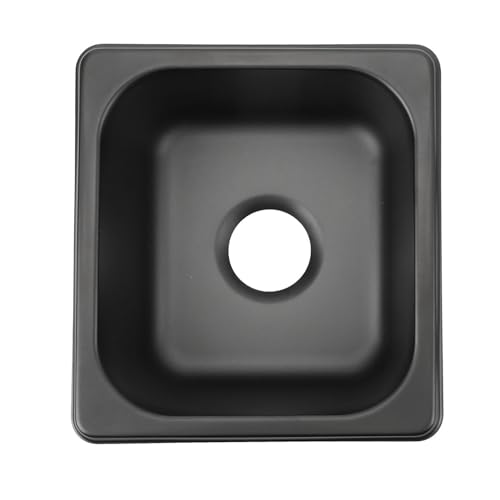 Fregadero de cocina 176x162 mm negro para ganar espacio útil 7