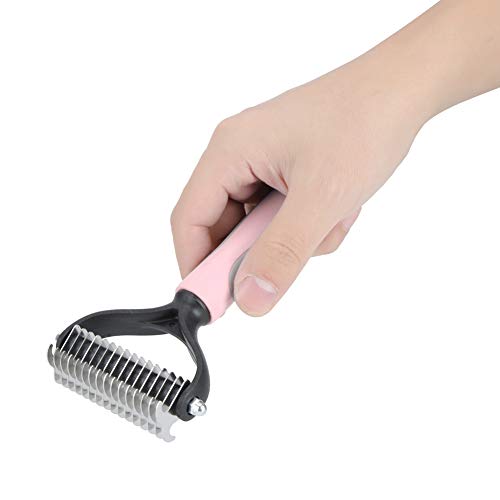Undercoat Rake For Dogs, Pet Dog Cat Fur Hair Knot Cutter Rake Deshedding Brush Hair Removal Comb Brush Grooming Tool Dematting Comb For For Detangling and Dematting Long (L)