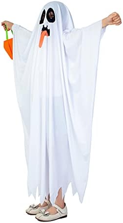 Boo White Ghost Robes Halloween Costume for Kids Trick-or-Treat with Pumpkin Bag 5 31XJImec99L. AC