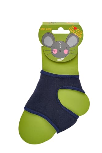 FEINSCHÖN Sockenhüter für Babys 2er Set Baby Sockenhalter gegen Sockenverlust | Weich elastisch & sicherer Halt für Babysocken | 618 Monate (6 Monate -18 Monate 2 x Blau)