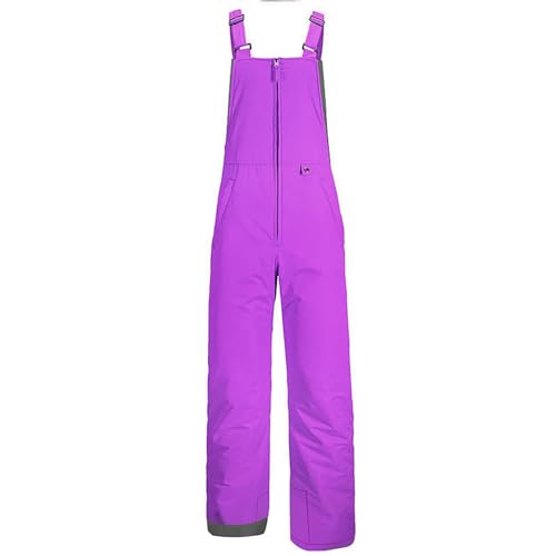 Generisch Tuta da neve invernale da ragazza, impermeabile, antivento, isolata, traspirante, con vita regolabile, ginocchia rinforzate, per snowboard, sci, Lilla, 16-18 Jahre