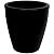 Elly Décor 17 inch Planter for Garden with Drainage, Large Round, Lightweight & Extremely Durable, Deck Indoor/Outdoor Plastic Pot, 17"x15"x9", Black