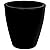 Elly Décor 17 inch Planter for Garden with Drainage, Large Round, Lightweight & Extremely Durable, Deck Indoor/Outdoor Plastic Pot, 17"x15"x9", Black
