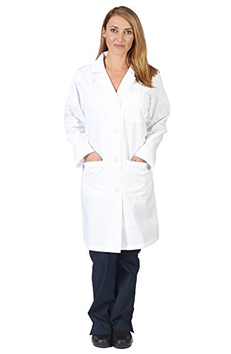 Natural Uniforms Unisex 40 inch Lab Coat Long Sleeve Professional Medical Coat