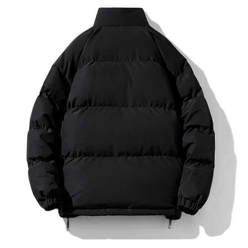 Zeiyignr Men Padded Down Jacket Fleece Lined Warm Coat Full Zip Puffer Jackets Fashion Clothing Winter Solid Color Streetwear3