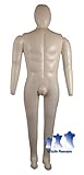 Extra-Large Inflatable Male Mannequin, Full-Size with head & arms (Ivory)
