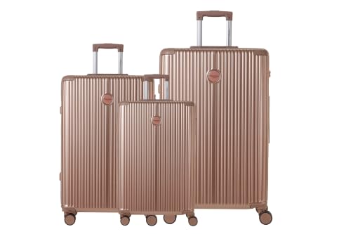Murano Set DE 3 VALISES RIGIDES Rio (Tailles S,M,L) Champagne