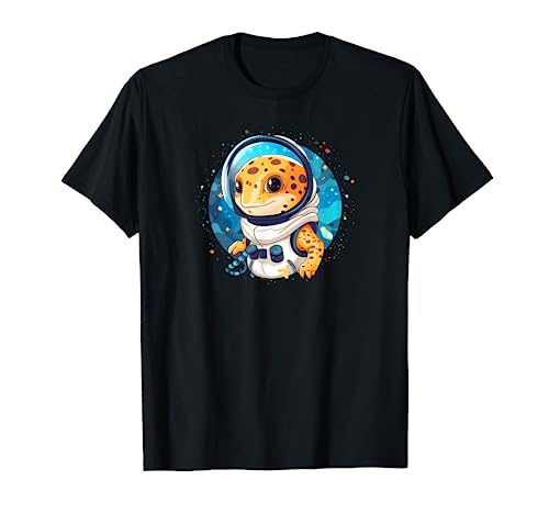 Gecko leopardo kawaii en el espacio lagarto reptil amantes Camiseta