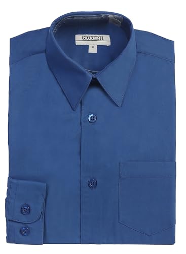 Image of Gioberti Boys Long Sleeve Solid Dress Shirt