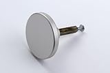 Metall 1 Drehknopf Knopf Olivenknopf für Stangenschloss Terza Drehstangenschloss, Metall vernickelt Durchmesser 54mm