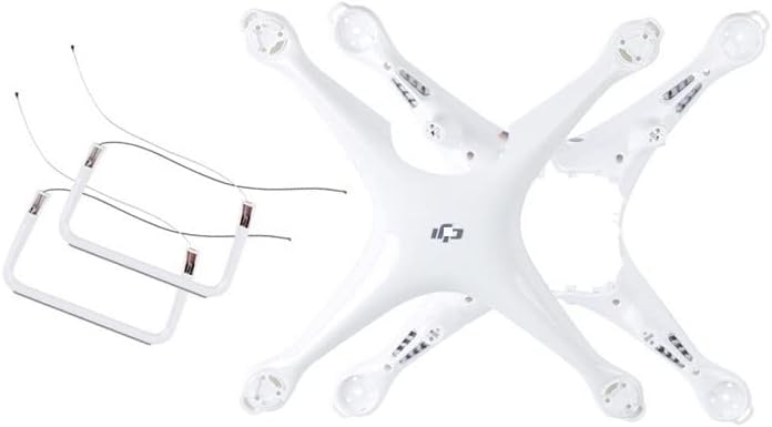 INSYOO Original para DJI Phantom 4 Pro Carcasa superior e inferior con engranajes de aterrizaje tornillo de antena para Phantom 4 Pro Drone Repuesto
