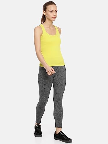 Image of Macrowoman W-Series Active Yoga Tights for Women in Poly Cotton Stretch with High Waist & Pocket for Yoga & Cycling
